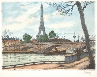 Sena e Torre Eiffel (gravura)