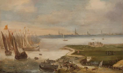 A derrota holandesa em Blokkersdijk, c.1610-1615 (óleo sobre painel)