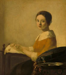 O Lacemaker, c.1925 (óleo sobre tela)