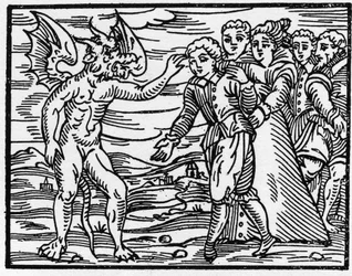 A marca da garra do diabo - "Compendium Maleficarum", trata das bruxas, do seu mal e dos seus institutos por Francesco Maria Guazzo ou Guaccio ou Guaccius (15?? -16??) 1608 Coleção Privada