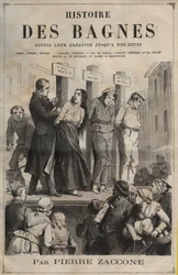 Página de título do livro "Histoire des bagnes depuis leur création till nos jours" (1877) de Pierre Zaccone (1817-1895).