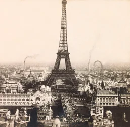Exposição Universal de 1900 - Exposition Universelle de 1900 em Paris: Vista panorâmica dos Champs de Mars - coleção particular