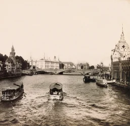 Exposição Universal de 1900 - Exposition Universelle de 1900 em Paris: A ponte da Alma - coleção particular