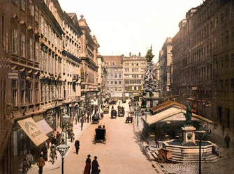 Viena em 1901. O fosso. Fotocromo