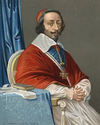 retrato de Armand Jean Du Plessis, Cardeal de Richelieu Prélat e estadista francês (Paris