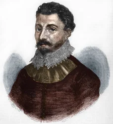 retrato de Sir Francis Drake. Navegador e corsário inglês (b em Tavistock, Devonshire, c. 1540 ao largo de Portobelo, Paname