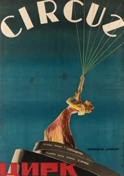 cartaz para o Circo do Filme de Grigori Aleksandrov