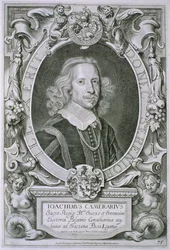 Joachim Camerarius, de &39;Portraits of Illustrious Men&39;, gravado por Petrus de Iode, publicou 1706