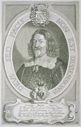 Johann Adler Salvius (1590-1652), de &39;Portraits of Illustrious Men&39;, gravado por Petrus de Iode, publicou 1706