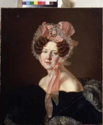 Retrato de uma Senhora (Retrato de uma Senhora). Pintura de Anthelme François Lagrenee (1774-1832), óleo sobre tela