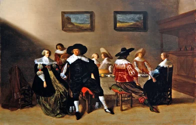 Um café da manhã de casamento (óleo sobre painel)