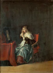 Os cinco sentidos: a visão (pintura sobre madeira)