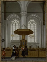 Interior do Laurenskerk em Roterdão, 1662