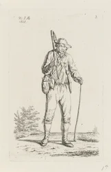 Agricultor das Ardenas com enxada
Camponeses e agricultores do Reino Unido dos Países Baixos (título da série)