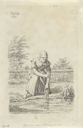 Mulher depiladora de Hainaut Fazendeiro de Hainaut (título no objeto) Agricultores e mulheres agricultoras do Reino Unido dos Países Baixos (título da série)