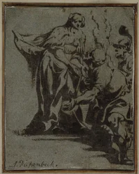 Uma cena da mitologia clássica, 1600s.