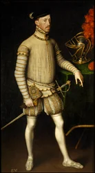 Maximilien II de Habsbourg - Retrato do Santo Imperador Romano Maximiliano II da Áustria (1527-1576) par Antonis (Anthonis) Mor (c. 1517-1577)