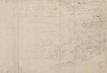 Panorama de Londres visto de Southwark: Bankside, 1554