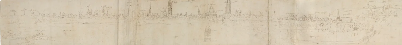 Esboço Preliminar para uma Vista de Bruges do Sudoeste, 1558.