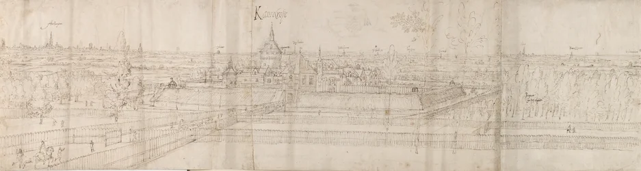 Vista do Palácio de Cantecroy perto de Antuérpia e da paisagem circundante, 1557-58