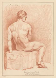 Nu masculino sentado, visto de costas (3º prêmio 1769)