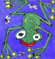 Sapo, 2008 (esmalte e acrílico sobre tela)