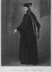Um Bachelor of Arts em seu vestido cheio, 1796.