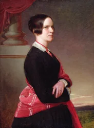 Retrato da Sra. Sandys, a mãe da artista, mais tarde 1840 (óleo sobre painel)