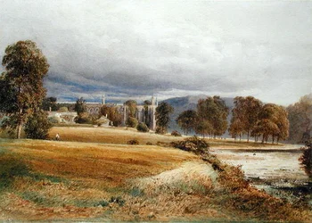 Abadia de Bolton do Rio Wharfe, Vista Sul, c.1825 (aguarela sobre papel)