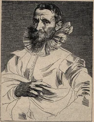 Jan Brueghel, o Ancião (ou o Ain, conhecido como Brueghel de Velours) (1568-1625) - Jan Brueghel, o Ancião - gravura depois de Anthony van Dyck