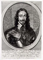 Retrato de Charles I (1600-49) gravado por William Faithorne (1616-91) 1658 (gravura)