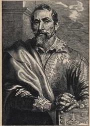 Retrato de Sinders (Franciscus Snyders) (Frans Snyders ou Snijders) 1579-1657 por Anthony van Dyck