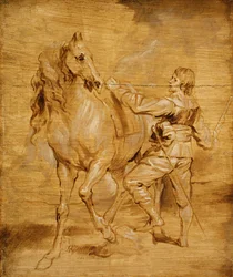 Um Homem Montando um Cavalo, c. 1630.