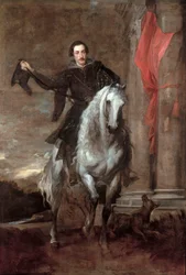Anton Giulio Brignole-Sale a cavalo