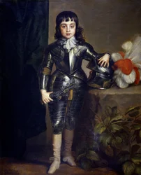 Retrato de Carlos II de Inglaterra (1630-1685) quando criança - Dyck, Sir Anthony van (1599-1641) - ca 1637 - Óleo sobre tela - 135x109 - Museo del Prado, Madrid