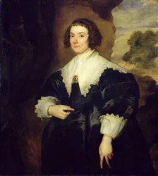 Retrato de Isabella de Assche, esposa ou Justus van Meerstraten (d.1639) 1634-35