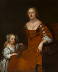Retrato de Margaret Howard, Condessa de Carlisle (1618-1664) e Lady Diana Russell, que se tornou Lady Allington (1652-1701), c.1654-53 (óleo sobre tela)