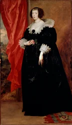 Retrato de Margaret de Lorena (1613-1662), Duquesa de Orleans e Alencon Pintura de Antoine (Antoon ou Anton) Van Dyck (1599-1641)