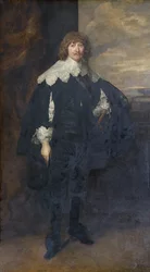 Retrato de William Cavendish, alterado com faixa azul