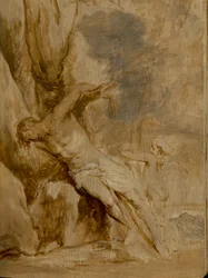 São Sebastião cuidado por um anjo