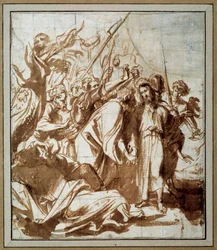 A prisão de Cristo. Desenho de Anton Van Dyck (1599-1641) Ec. Flam.