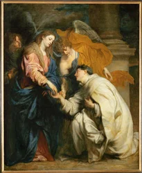 O místico noivado do beatificado Hermann Joseph com a Virgem Maria (óleo sobre tela)