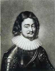 Frederico V (1596-1632) Rei da Boêmia, Eleitor Palatino do Reno, ilustração de Retratos de Personagens Ilustres na História Britânica, gravada por Robert Dunkarton (1744-c.1817) (mezzotint)
