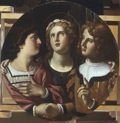 Santa Cecília entre S. Tiburtius e Valerianus