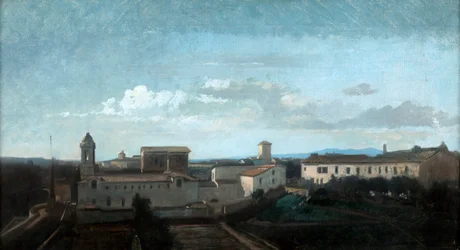 A Igreja de La Trinite des Monts, Roma, século XIX