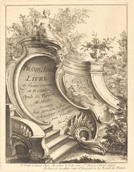 Terceiro Livro de Formulários Cartéis e Rocailles Folha de rosto, 1736.