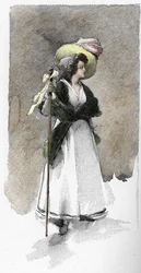 Retrato da cantora italiana Giuseppina Grassini (1773-1850)