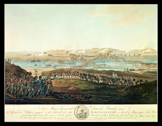 A captura de Seringapatam em 1799, 1801 (aquatinta colorida)
