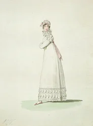 Mulher elegante em um vestido ao ar livre, ilustração de &39;Incrível e maravilhoso&39;