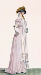 Vestido Ladies Promenade, ilustração de &39;Journal des Dames e des Modes&39;, 1804